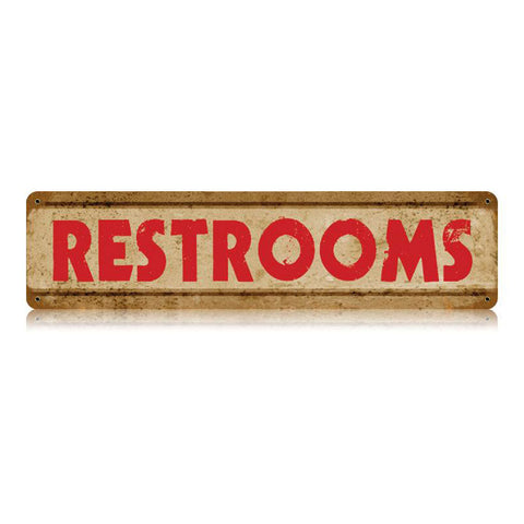 Restrooms Vintage Sign Metal Sign