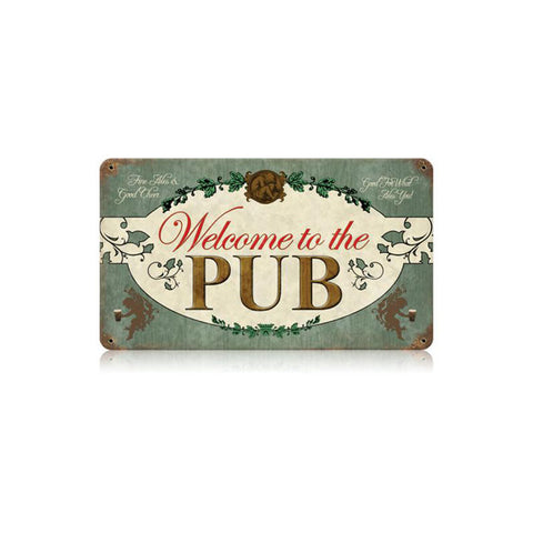 Welcome-Pub-Vintage-Sign-Metal-Sign