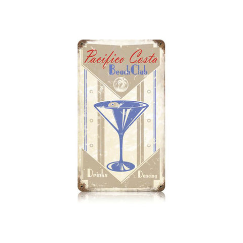 Pacifico Costa Vintage Sign Metal Sign