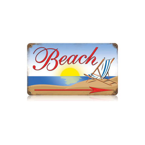 Beach Vintage Sign Metal Sign