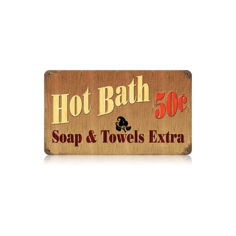 Hot Bath Vintage Sign Metal Sign