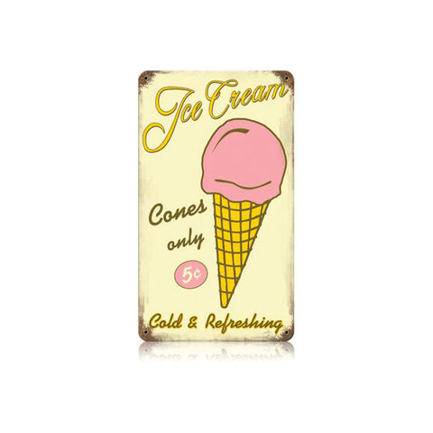 Ice Cream Vintage Sign Metal Sign
