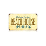Beach House Vintage Sign Metal Sign
