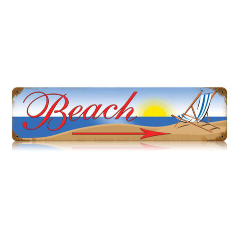 Beach Vintage Sign Metal Sign