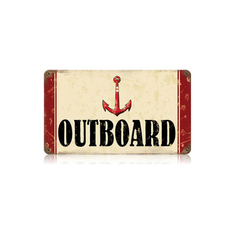 Outboard Vintage Sign Metal Sign