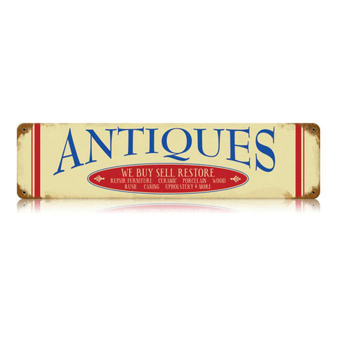 Antiques Vintage Sign Metal Sign
