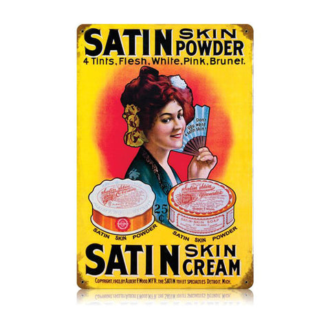 Satin Vintage Sign Metal Sign