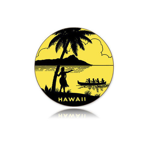 Hawaii-Round-Vintage-Sign-Metal-Sign