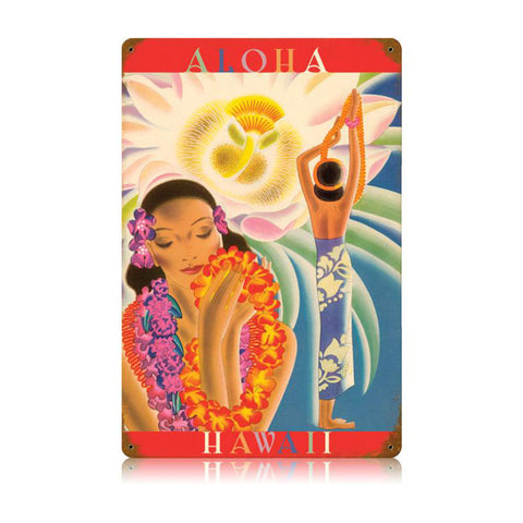 Aloha Hawaii Vintage Sign Metal Sign