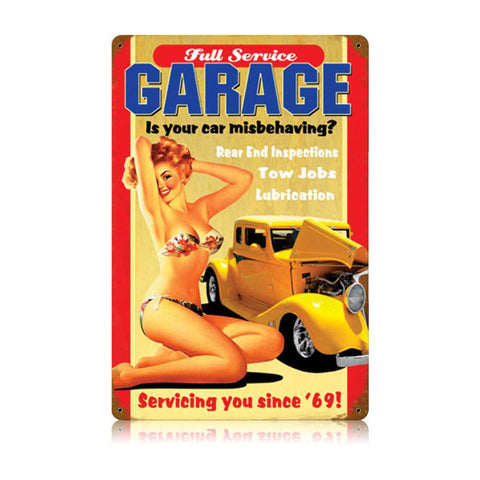 Full Service Garage Vintage Sign Metal Sign