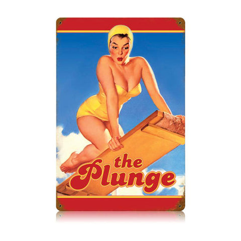 The-Plunge-Vintage-Sign-Metal-Sign