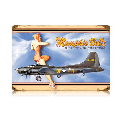 Memphis Belle Vintage Sign Metal Sign