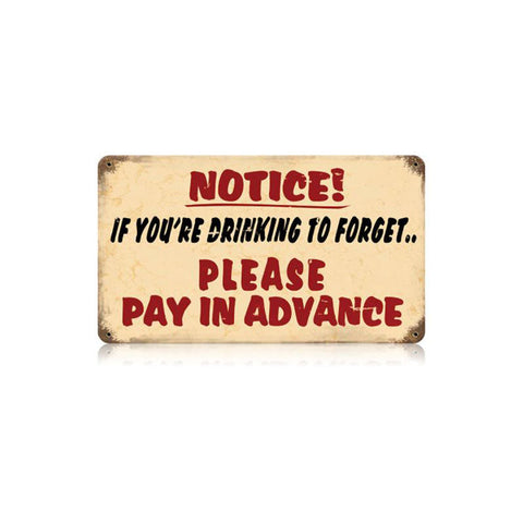 Drinking-To-Forget-Vintage-Sign-Metal-Sign