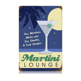 Martini Lounge Vintage Sign Metal Sign