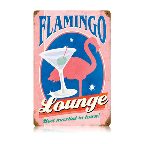 Flamingo Lounge Vintage Sign Metal Sign