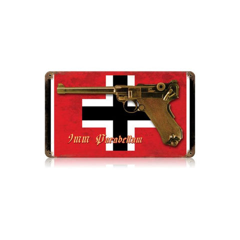 Luger Pistol Vintage Sign Metal Sign