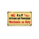 Airframe Mechanic Vintage Sign Metal Sign