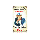 Refuse Service Vintage Sign Metal Sign