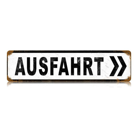Ausfahrt Vintage Sign Metal Sign
