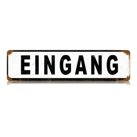 Eingang Vintage Sign Metal Sign