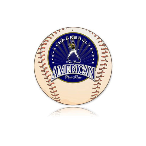 American Baseball Vintage Sign Metal Sign