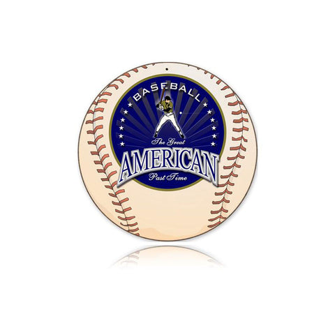 American Baseball Vintage Sign Metal Sign