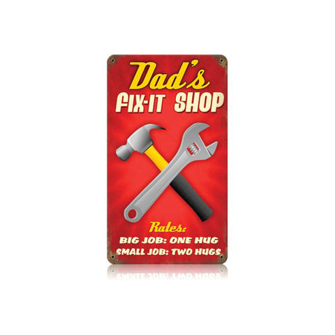 Dads Shop Vintage Sign Metal Sign