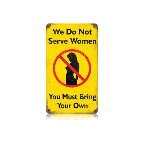 Serve Women Vintage Sign Metal Sign