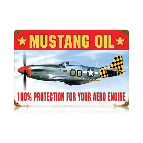 Mustang Oil Vintage Sign Metal Sign