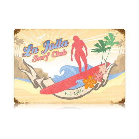 La Jolla Surf Vintage Sign Metal Sign