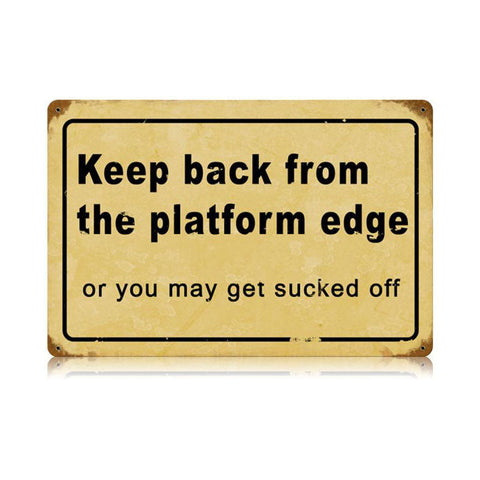 Platform-Edge-Vintage-Sign-Metal-Sign