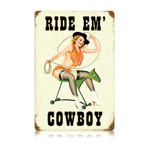 Ride Em Cowboy Vintage Sign Metal Sign