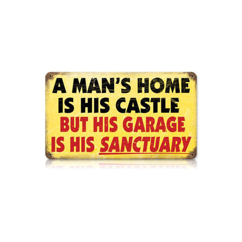Mans Home Vintage Sign Metal Sign