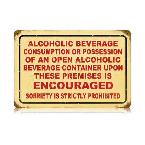 Drinking-Encouraged-Vintage-Sign-Metal-Sign