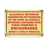 Drinking Encouraged Vintage Sign Metal Sign