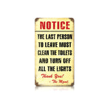 Clean Bathroom Vintage Sign Metal Sign