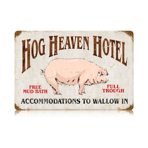 Hog Heaven Vintage Sign Metal Sign