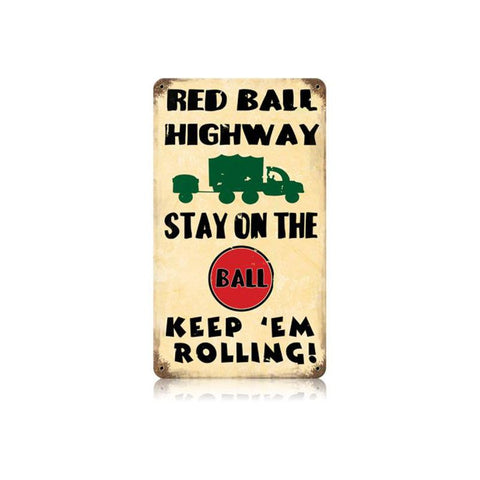 Red Ball Vintage Sign Metal Sign