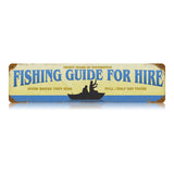 Fishing Guide Vintage Sign Metal Sign
