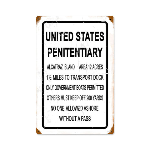 Alcatraz Vintage Sign Metal Sign