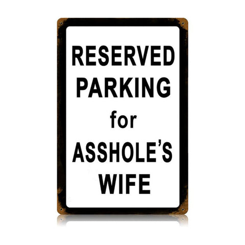 Asshole'S Wife Vintage Sign Metal Sign