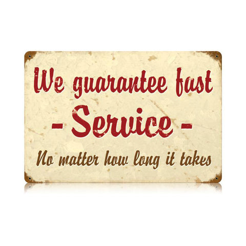 Fast Service Vintage Sign Metal Sign