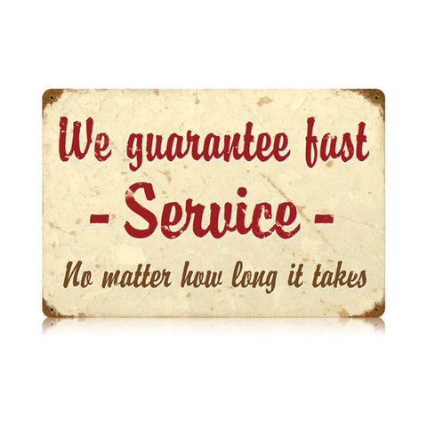 Fast Service Vintage Sign Metal Sign