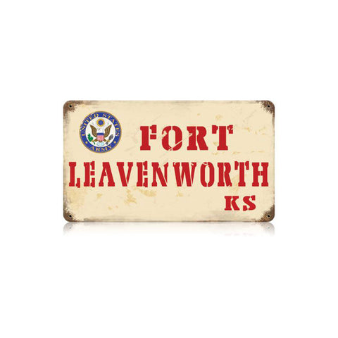 Fort Leavenworth Vintage Sign Metal Sign