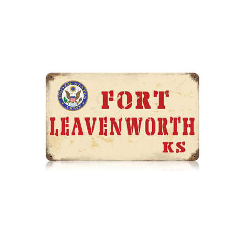 Fort Leavenworth Vintage Sign Metal Sign