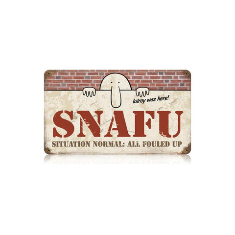 Snafu Vintage Sign Metal Sign