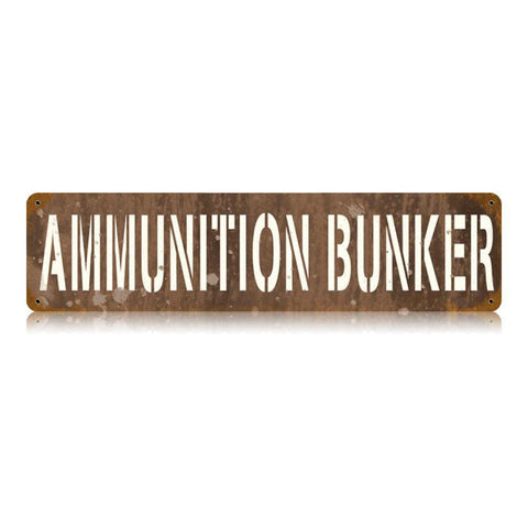 Ammunition Bunker Vintage Sign Metal Sign