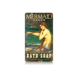 Mermaid Soap Vintage Sign Metal Sign