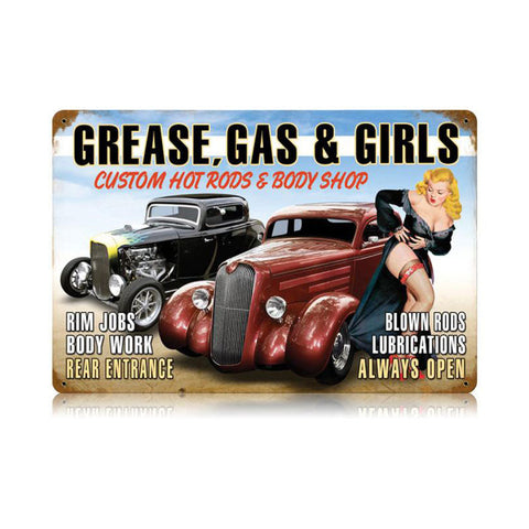Grease-Gas-Girls-Vintage-Sign-Metal-Sign