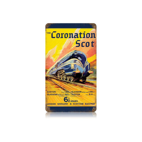 Coronation Train Vintage Sign Metal Sign